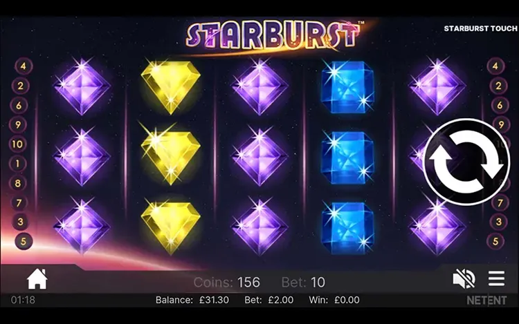 Starburst Touch original-game base board and mobile controls